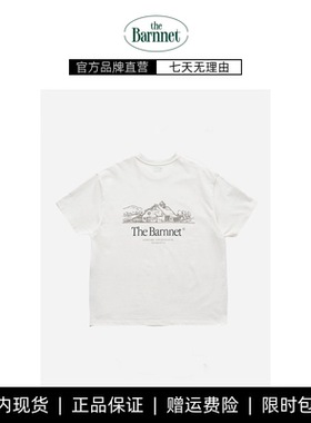 【现货】夏季韩国东大门八奶thebarnnet印花情侣款短袖T恤上衣女