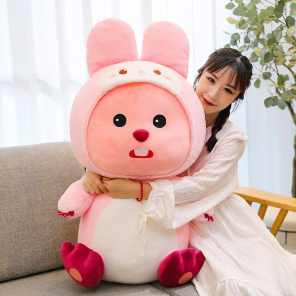 生日礼物变装乐海loop毛绒蒂抱枕可爱小送狸毛绒玩具比公仔美y露