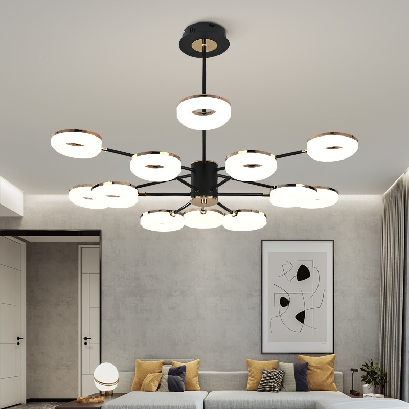 灯吊客厅简代现室大气e饭约厅卧l02灯4新99278款2灯具铁d艺厅大主