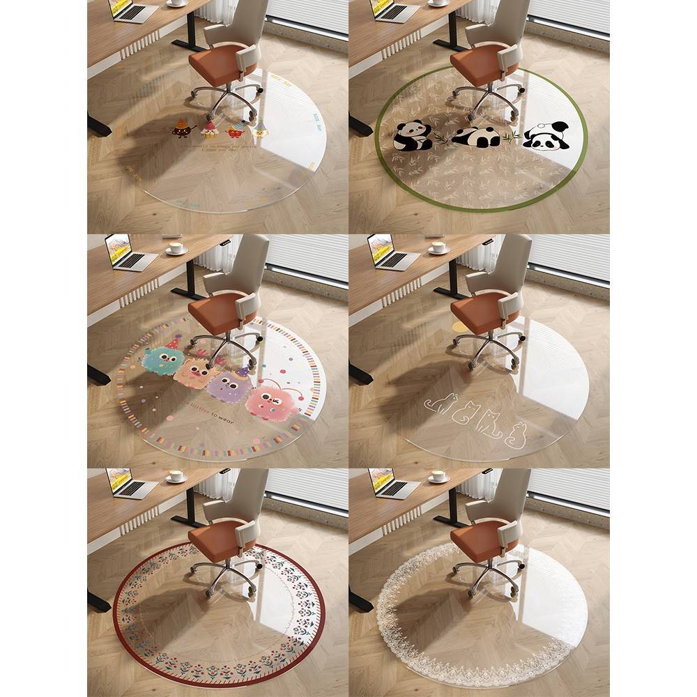 形圆透垫明璃垫玻书45094下电转椅地地毯p房软水vc防地板书桌保护