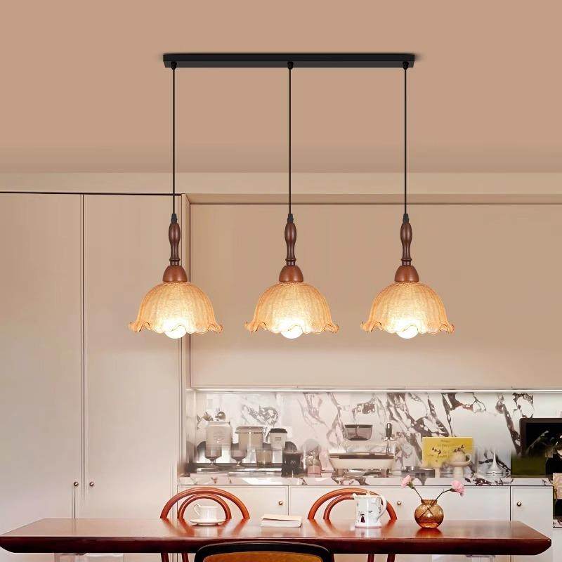 LED中古风餐厅吊灯三头高级感玻璃美式复古吧台岛台吊灯,鲜花速递/花卉仿真/绿植园艺,割草机/草坪机,淘宝优惠券,粉丝福利购,淘宝优惠卷