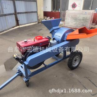 蘑菇菌种料木材粉碎机 废旧木料粉碎机 柴油机带动树枝削片机