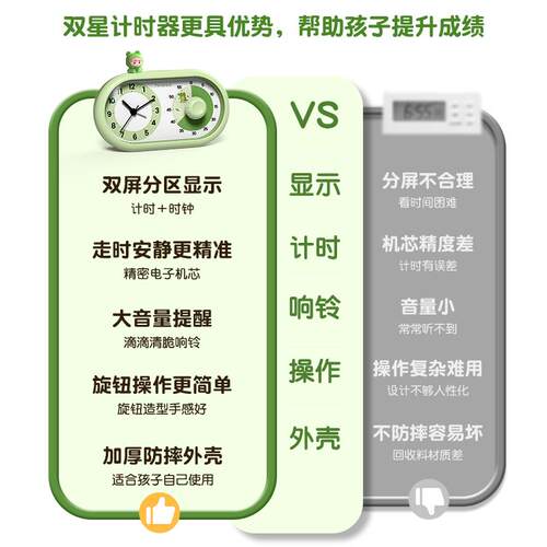 静音计时器学习小学生自律定时器时间管理器闹钟