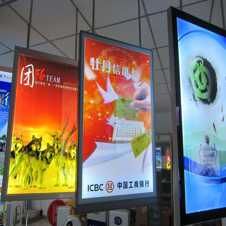 农行单双面灯箱 标识标牌橱窗灯箱 双面吊挂银行灯箱专业