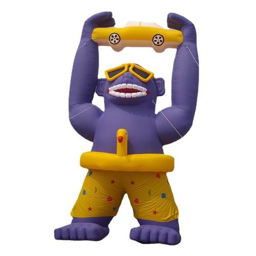 充气大猩猩广告卡通固定卡通模型金刚汽车招牌充气模型气球道具