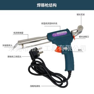 手持焊锡枪60W80W100W大功率手焊枪防静电三线电烙铁电器维修洛铁