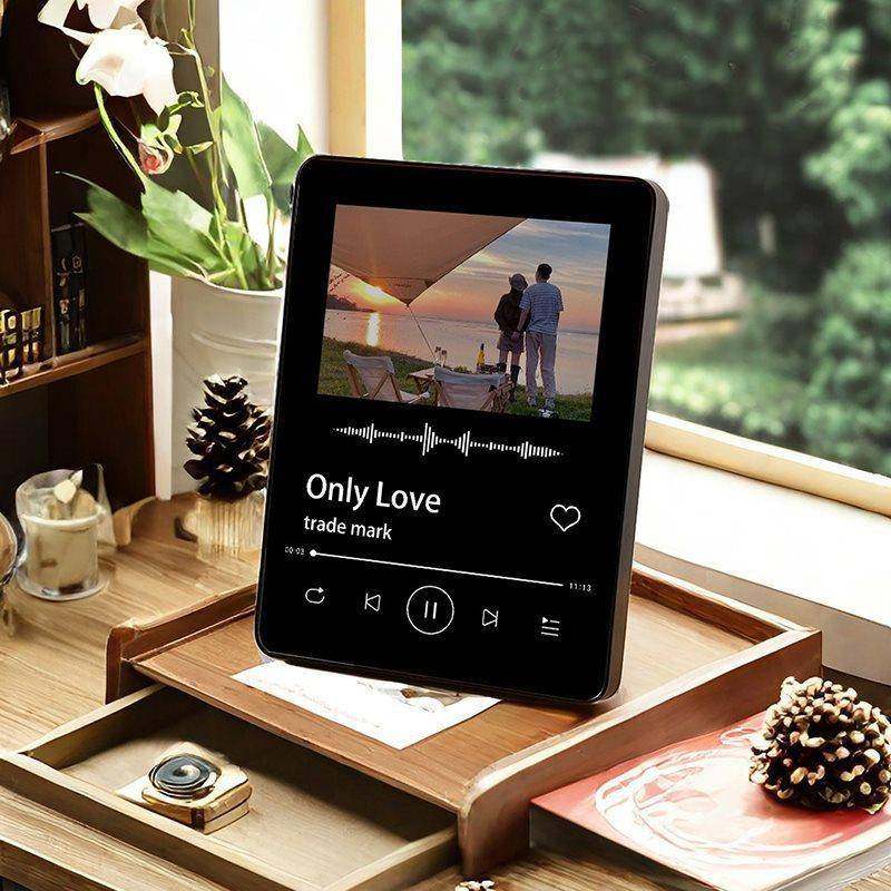 音乐播放相框情侣相框摆台音乐相框照片相框音乐铝合金相框悦韩宫