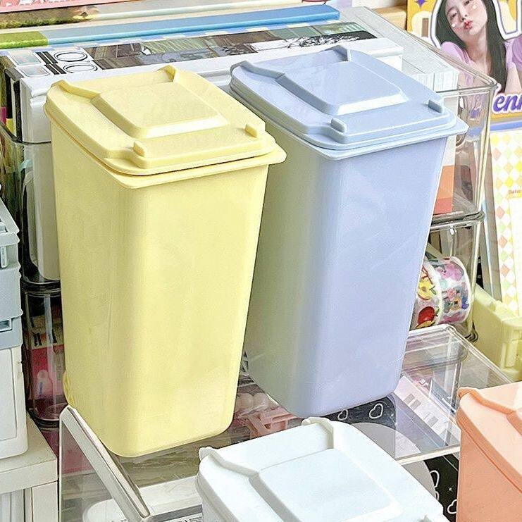 ins 桌面大容量收纳盒学生笔筒办公桌收纳桶创意迷你小号垃圾桶