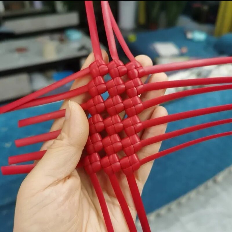 (晴晴妈家5mm)PE扁藤条编织包材料手工diy篮子收纳筐晴晴妈藤条