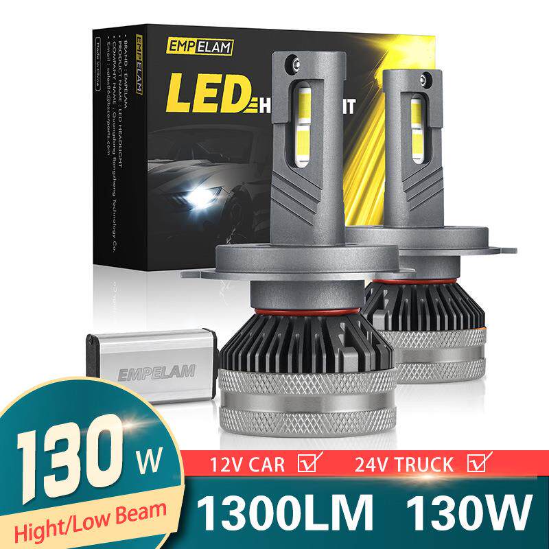 12V汽车led大灯泡超亮24V双铜管h4远近光车灯一体led汽车前大灯