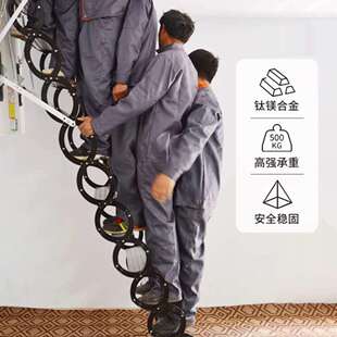 隐藏折叠室内阁楼伸缩楼梯阁楼楼梯家用复式整体拉伸电动别墅升降