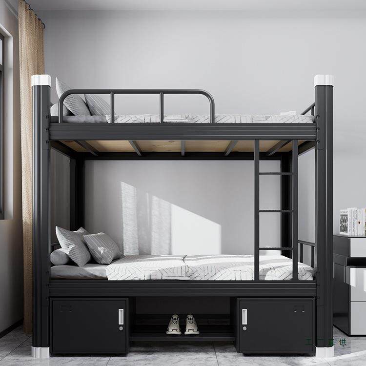 上下铺双层床学生宿舍钢架床员工双人铁架子床公寓铁艺床高低架床