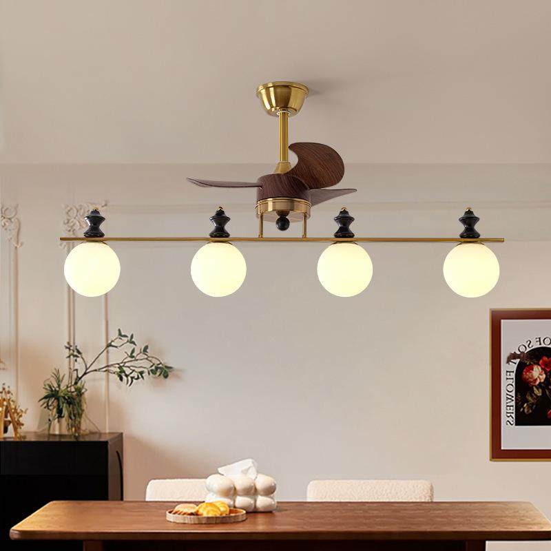 中古风客厅一体吊扇灯全光普新中式大气餐厅卧室风扇灯吊中山灯具