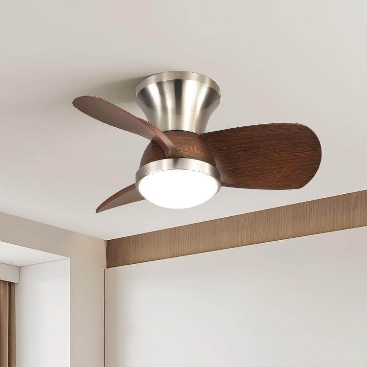 中古风扇灯餐厅主卧卧室吸顶电扇灯法式奶油风温馨儿童房吊扇灯