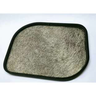 轻奢简约马毛皮革创意托盘样板间玄关售楼处卧室木制现代艺术