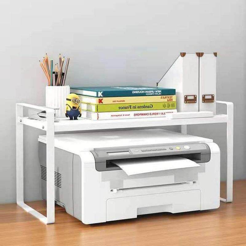 打印机置物架支架托架办公室桌面书架收纳架铁艺小架子桌上整理架