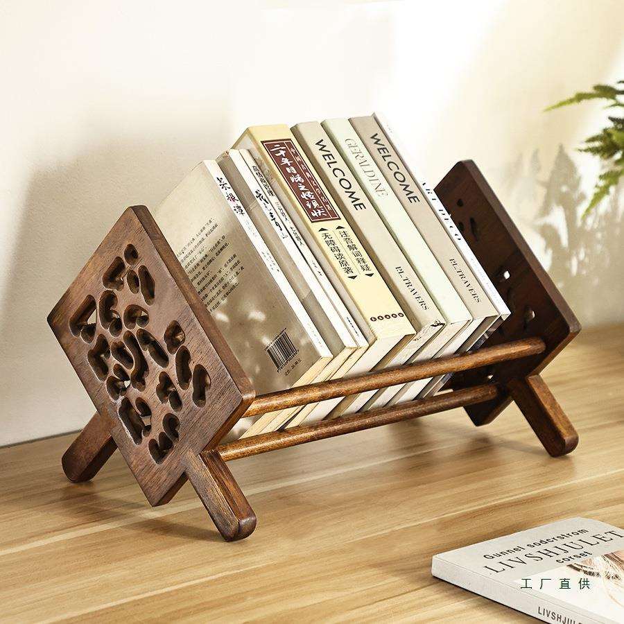 书桌小型实木桌面书架床头书柜办公桌桌上飘窗书本简易置物架