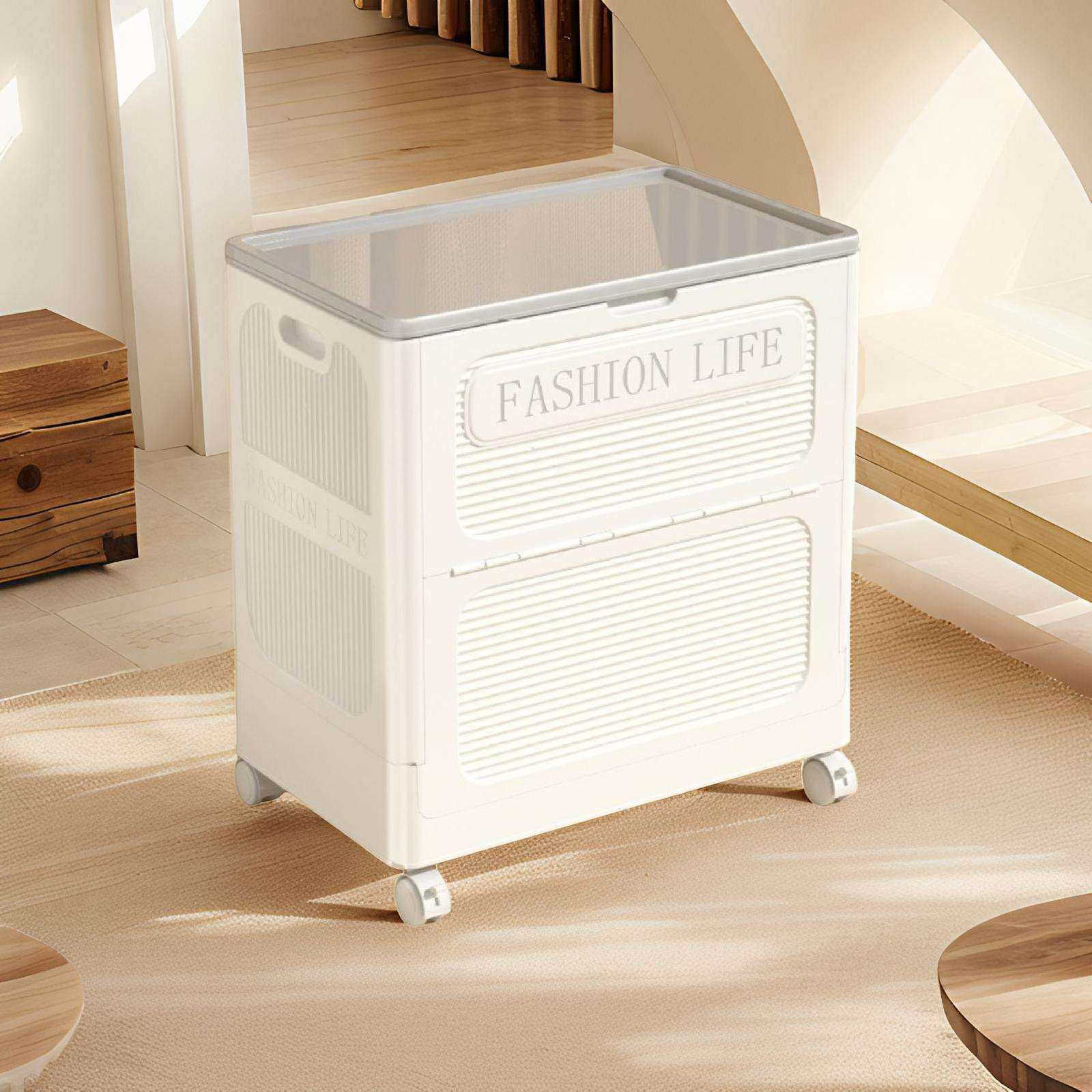 衣服收纳箱超大容量收纳筐家用翻盖整理箱可折叠被子整理储物柜子