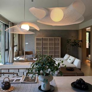 北欧设计师轻奢简约圆桌餐厅吊灯法式loft客厅复式楼梯工作室吊灯