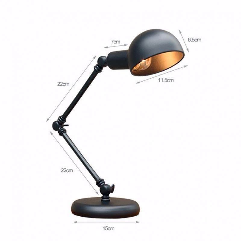 美式乡村Loft工业风格卧室床头金属书房阅读护眼摇臂LED复古台灯