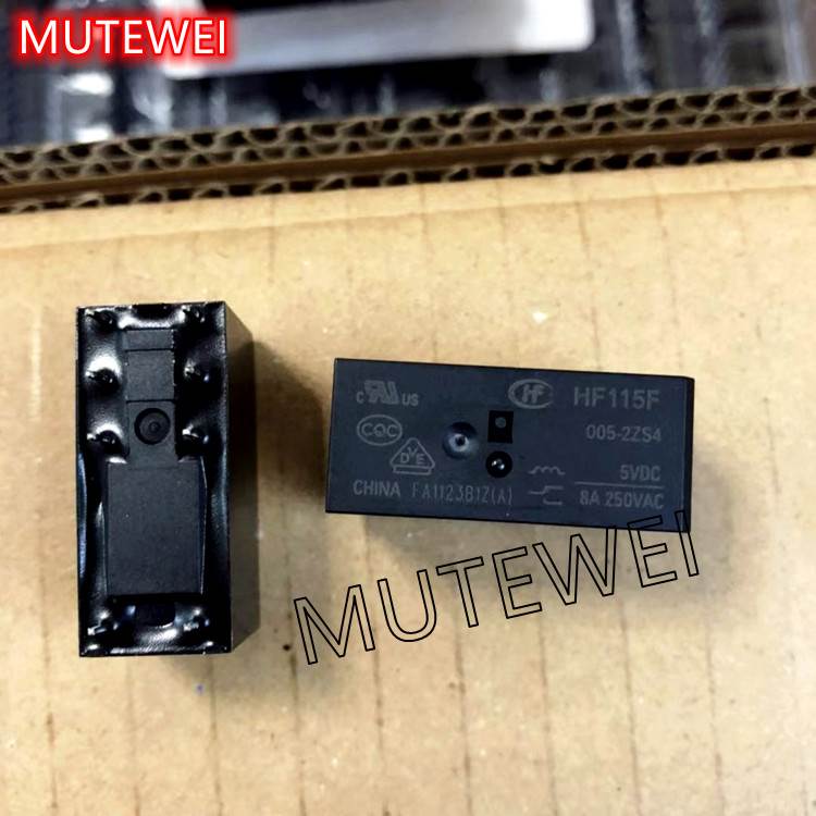 HF115F继电器HF115F-005 012 024-2ZS4 2组转换8A 8脚 宏发原装