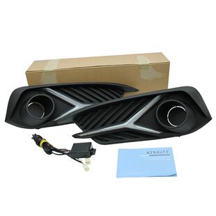 适用于2016-2018年HD思域带流光黄色双色日间行车灯专用