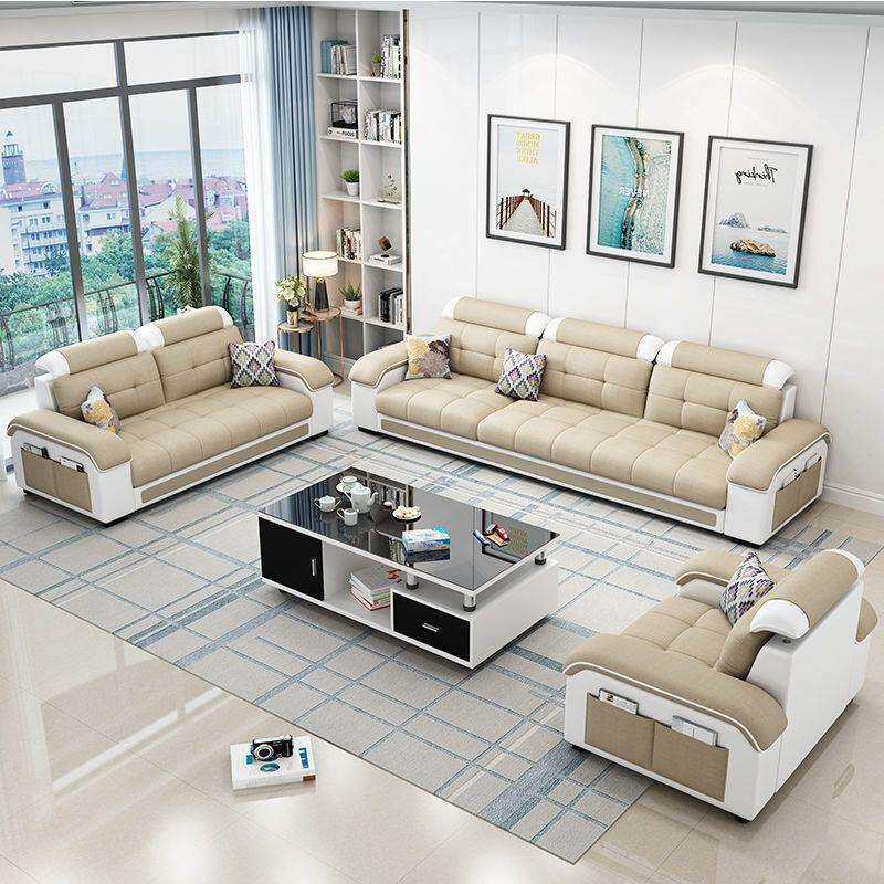 简约现代布艺科技布海绵沙发小户型客厅沙发可拆洗整装家具组沙发