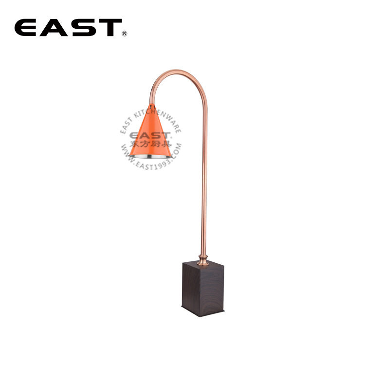 木纹方座(镀金)橙色叭形暖菜灯【EAST东方厨具】