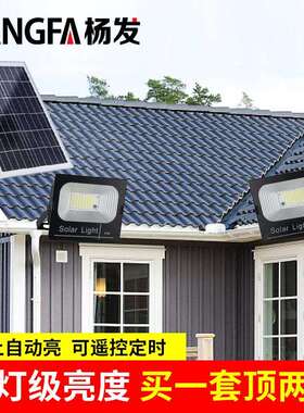太阳能灯户外灯庭院灯100W家用室内外防水路灯投光灯40w60w200w20