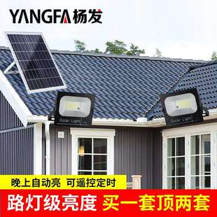 太阳能灯户外灯庭院灯100W家用室内外防水路灯投光灯40w60w200w20
