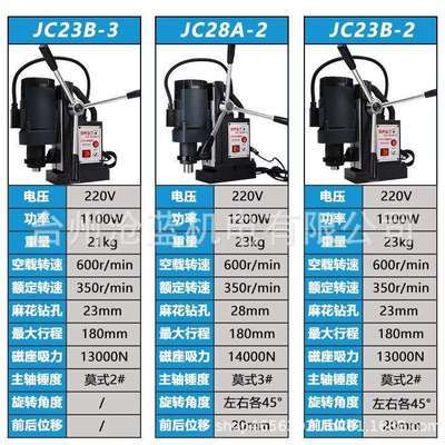 金力JC23B-228A-323B-328A-2磁座钻钢板钻吸铁钻磁力钻2304