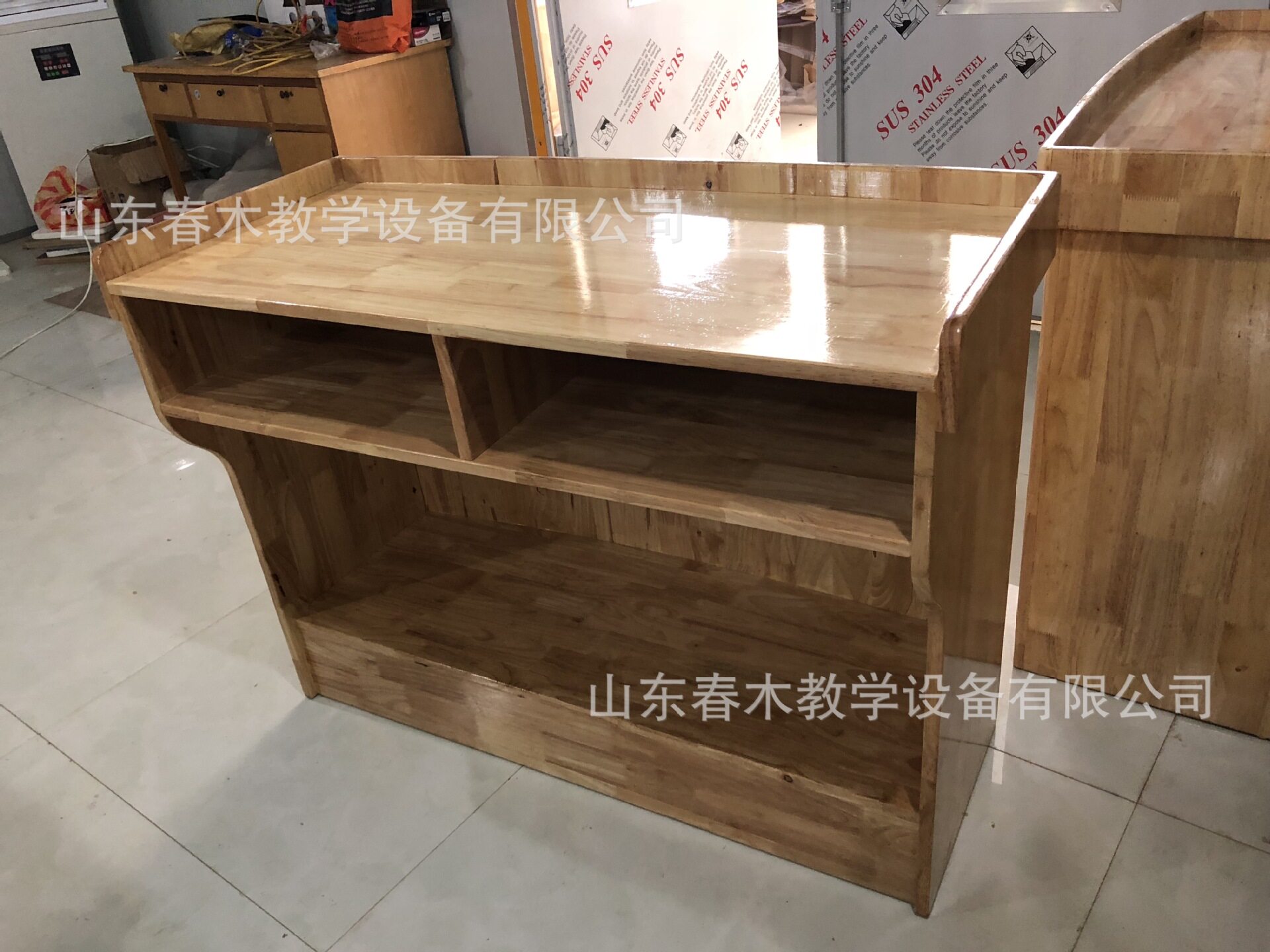 实木讲台教师讲台老师讲桌演讲台多媒体讲桌