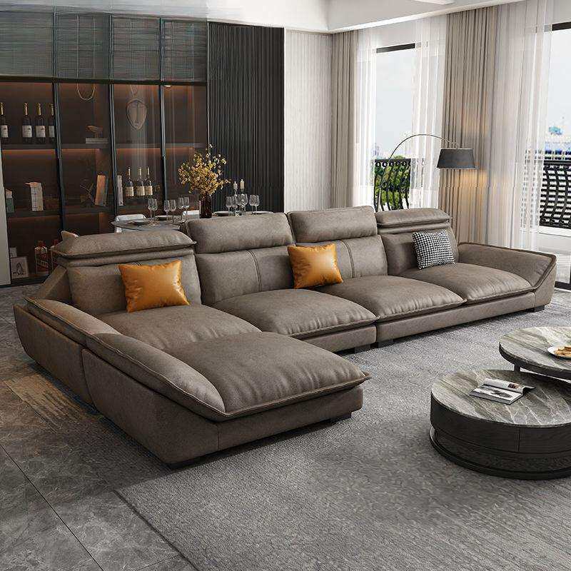 现代简约新款皮艺科技布沙发客厅小户型轻奢北欧直排布艺沙发