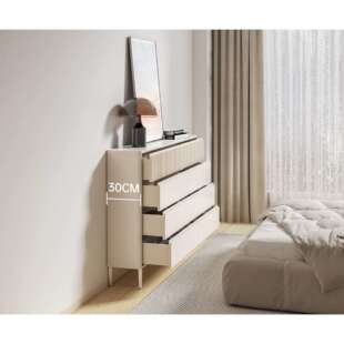 超薄八斗柜卧室30cm奶油风法式实木极窄床尾柜置物电视收纳五斗柜