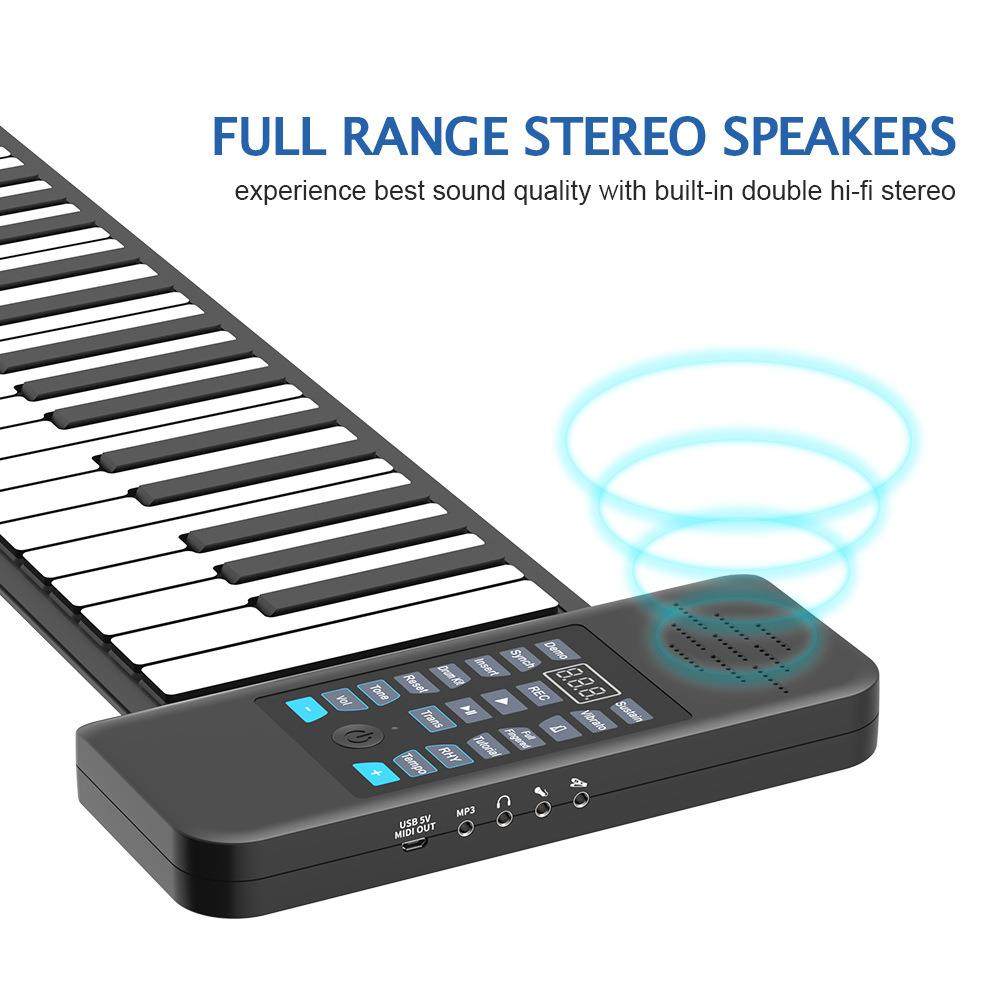 88键折叠手卷电子钢琴加厚软键盘可充电款便携式初学者