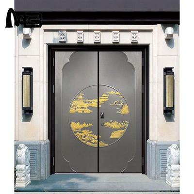 铸铝门别墅大门客厅隔音防盗门装甲门乡村自建房双开入户隔音门