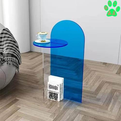 亚克力边几靠墙创意轻奢角几卧室床头柜家用小桌子现代简约茶几