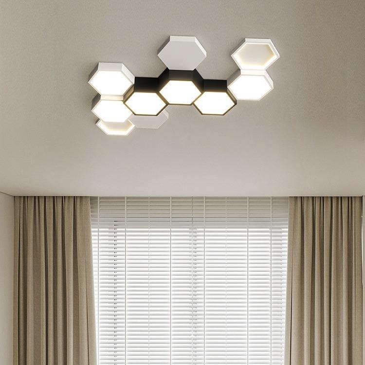 客厅灯吸顶灯创意个性几何组合卧室书房灯现代简约大气走廊过道灯