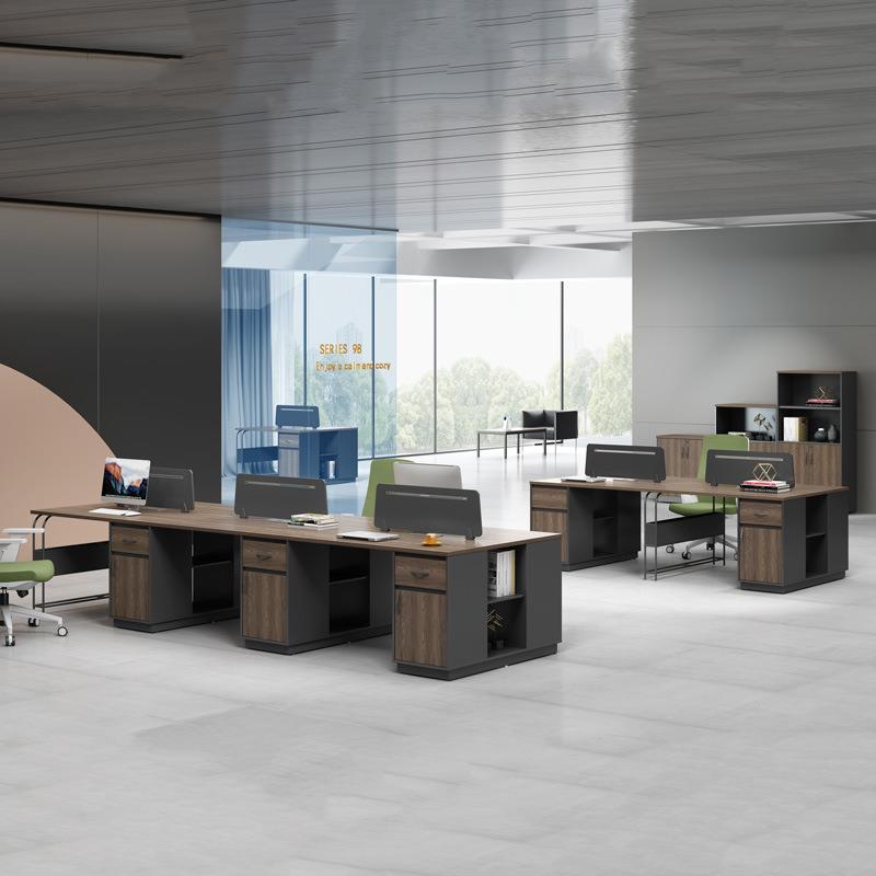 办公桌双人四人位简约职员办公桌椅组合财务屏风卡位工位桌