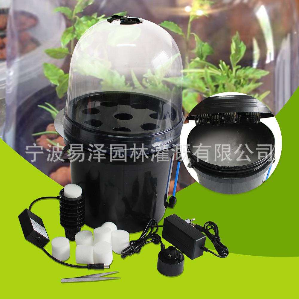8孔5L圆桶雾培育苗箱阳台种菜水培箱设备无土栽培种植箱
