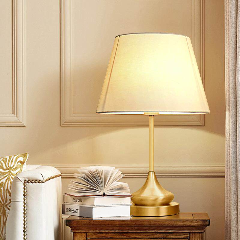 美式卧室台灯床头灯现代轻奢高端法式复古主卧客厅广东中山全铜灯