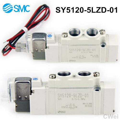 SMC气动电磁阀SY5120-5LZD-01/5220/5320/LZE/MZD/G-01/C4/C6/C8