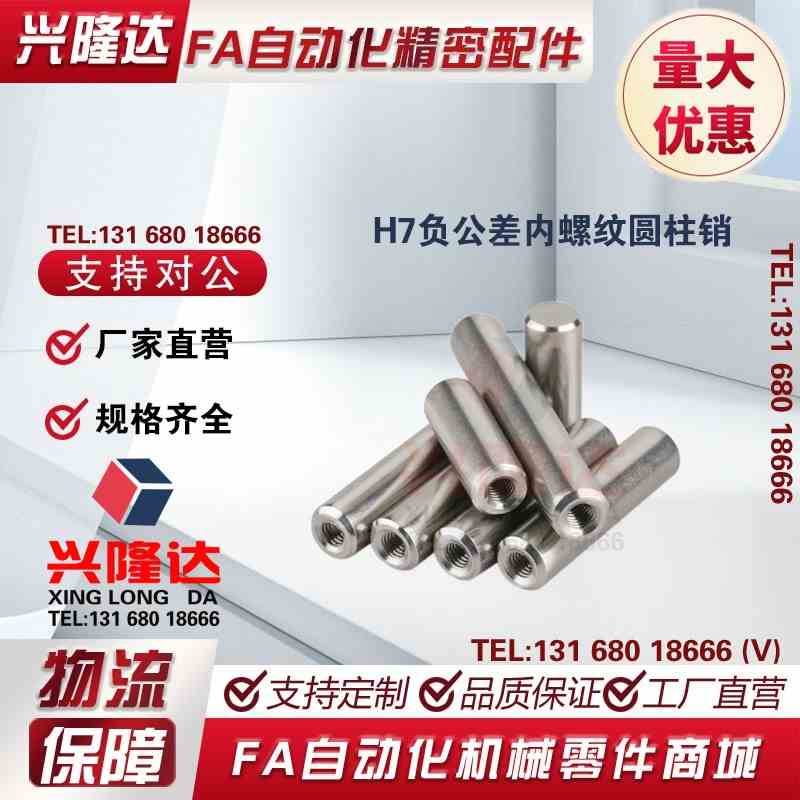 正公差直杆型定位销MSTP4/5-10/15/20/25/30/35/40 内螺纹圆柱销