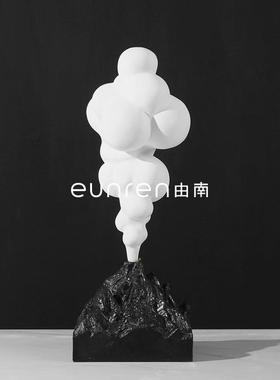 北欧创意抽象火山爆发树脂摆件客厅家居客厅桌面房间摆设软装饰品