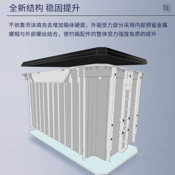 空钩悟道2023新款轨道钓箱大容量钓鱼箱多功能野钓免安装收纳箱