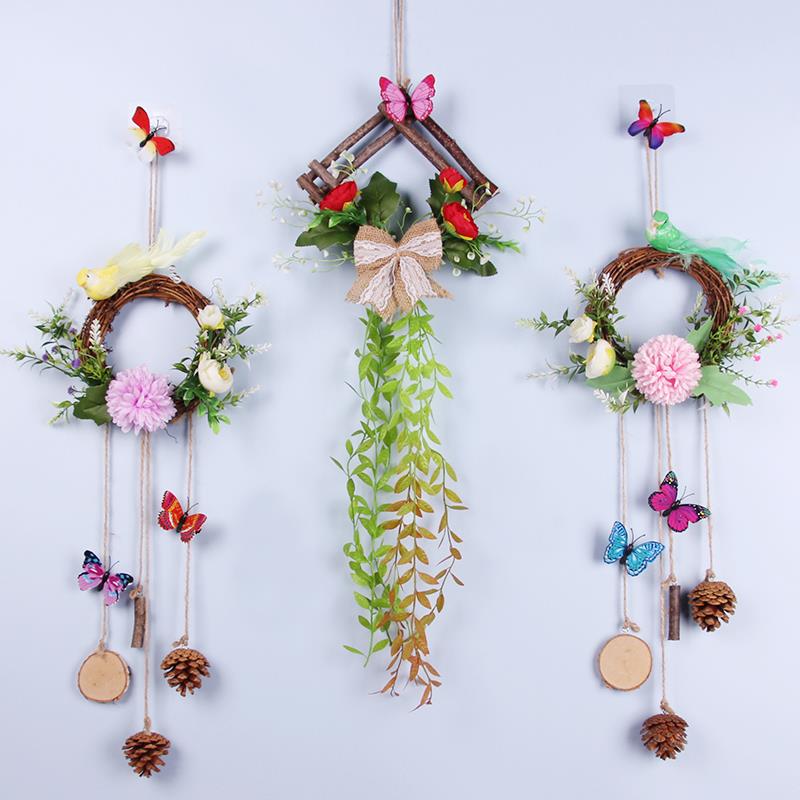 IYR7墙上装饰品挂件花挂墙墙面墙饰房门餐厅房间布置家居花环