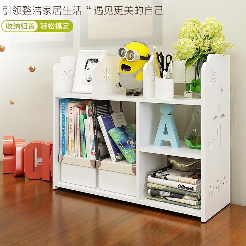 简易桌面小书架桌上学生用置物架办公室书桌架子收纳儿童迷你书柜