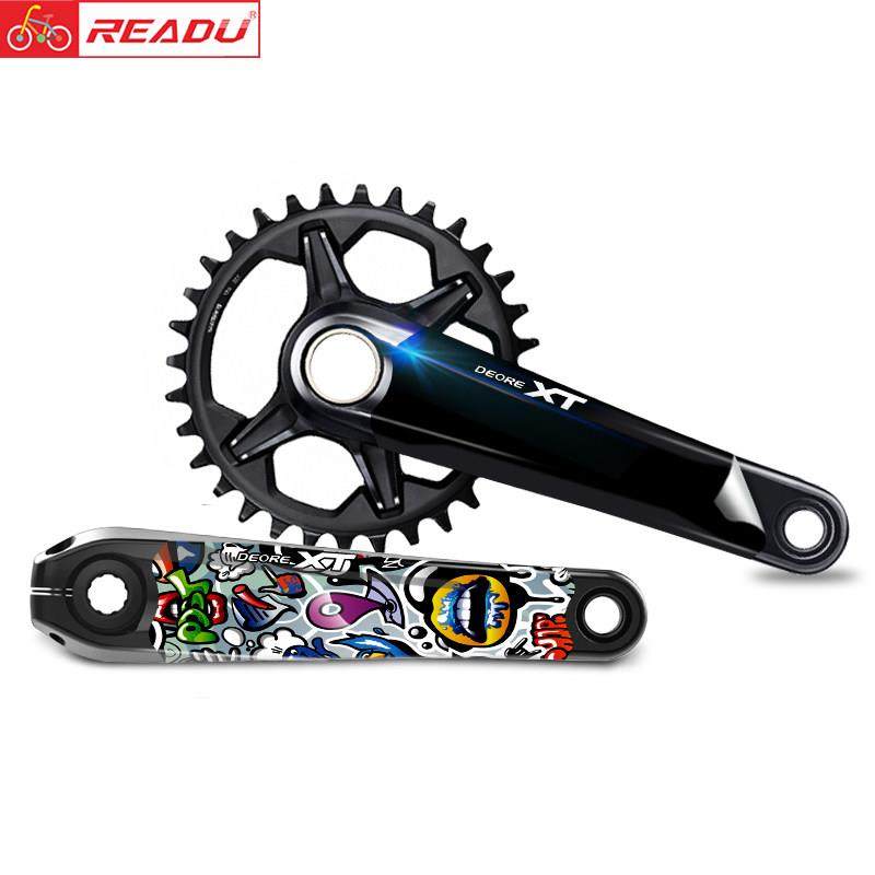 山地自行车XT曲柄保护贴纸M曲柄牙盘改色个性涂装防刮蹭防水