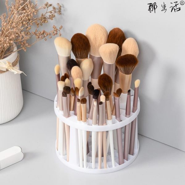 大容量收纳盒眉笔美术生子笔架桶眼线笔刷子收纳架笔筒化妆刷收纳
