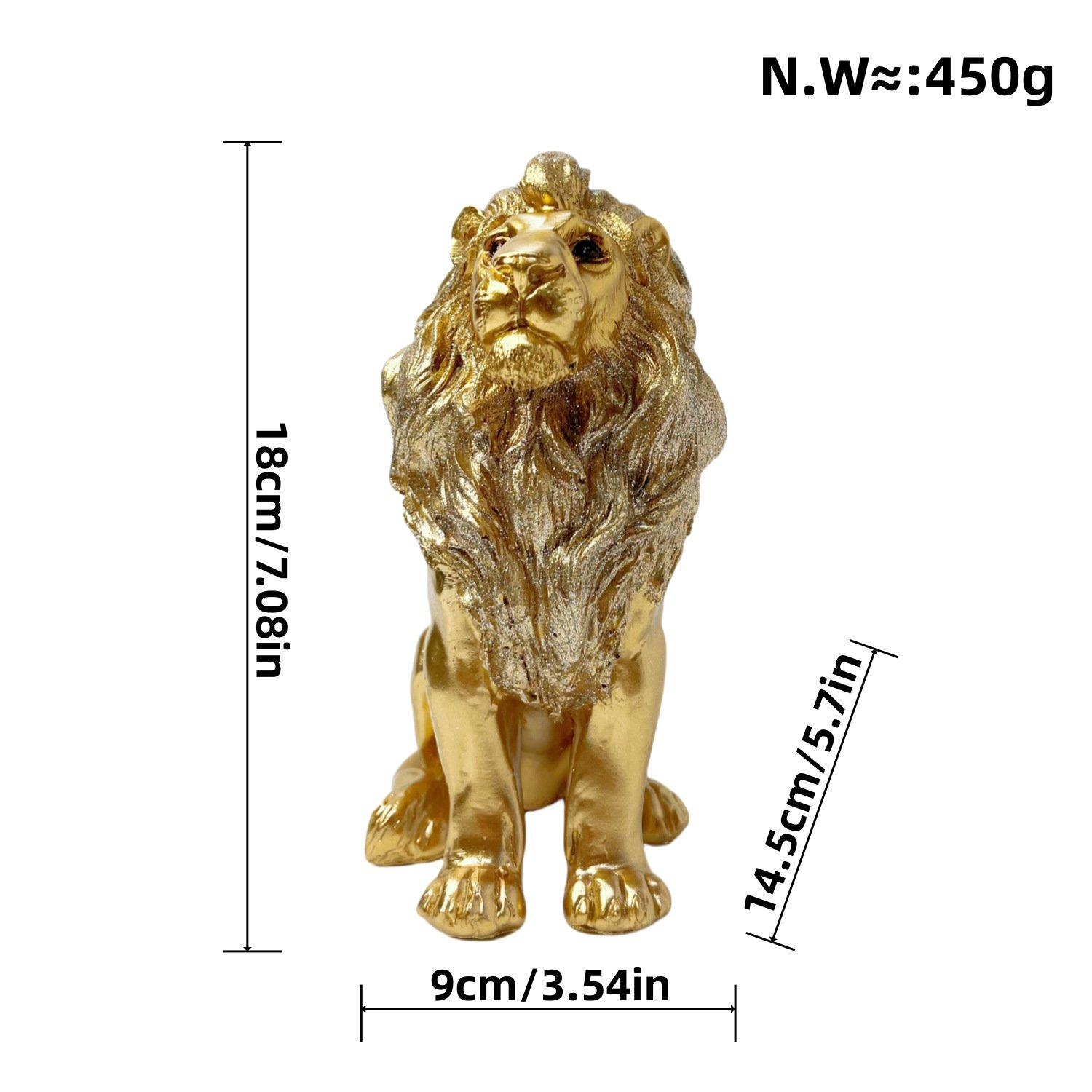 新款铜器 撒粉坐姿狮子摆件家居玄关酒柜吉祥物树脂工艺品装饰,家居饰品,落地摆件,淘宝优惠券,粉丝福利购,淘宝优惠卷